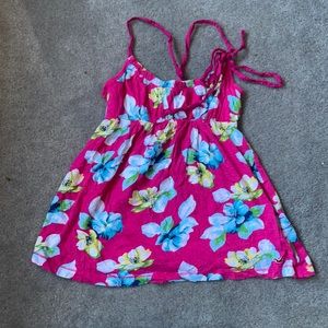 Hollister floral tie top